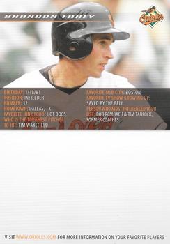 2008 Baltimore Orioles Photocards #NNO Brandon Fahey Back