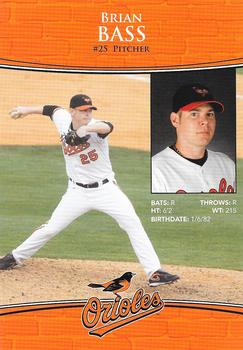 2009 Baltimore Orioles Photocards #NNO Brian Bass Back