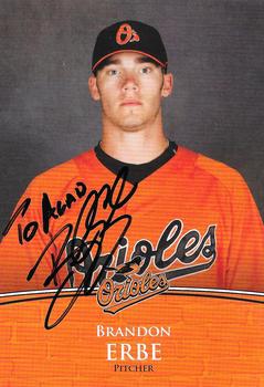 2010 Baltimore Orioles Photocards #NNO Brandon Erbe Front