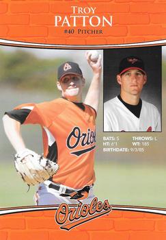 2011 Baltimore Orioles Photocards #NNO Troy Patton Back