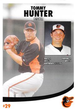 2012 Baltimore Orioles Photocards #NNO Tommy Hunter Back