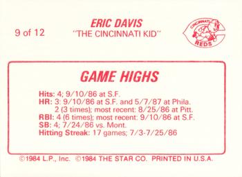 1988 Star Eric Davis - Glossy #9 Eric Davis Back