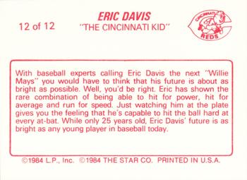 1988 Star Eric Davis - Glossy #12 Eric Davis Back