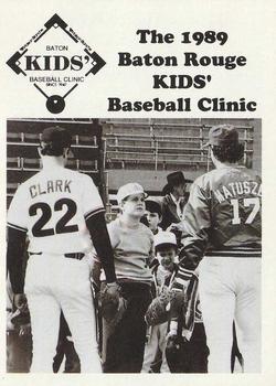 1989 Baton Rouge Kids' Baseball Clinic Promo #NNO Will Clark / Len Matuszek Front