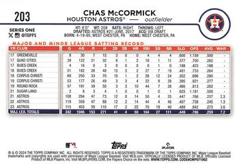 2024 Topps #203 Chas McCormick Back