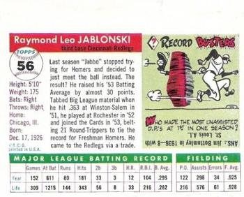 1955 Topps Sports Illustrated #56 Ray Jablonski Back