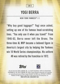 2024 Topps - Legendary Home Field Advantage #LHA-5 Yogi Berra Back