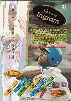 1994 Sportflics 2000 Rookie & Traded #32 Garey Ingram Back