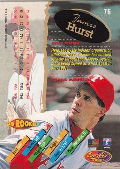 1994 Sportflics 2000 Rookie & Traded #75 James Hurst Back