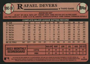 2024 Topps - 1989 Topps Baseball 35th Anniversary Chrome (Series One) #T89C-39 Rafael Devers Back