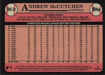 2024 Topps - 1989 Topps Baseball 35th Anniversary Chrome (Series One) #T89C-81 Andrew McCutchen Back