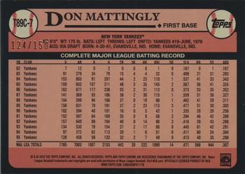 2024 Topps - 1989 Topps Baseball 35th Anniversary Chrome Blue (Series One) #T89C-7 Don Mattingly Back