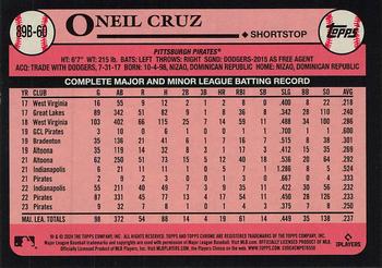 2024 Topps - 1989 Topps Baseball 35th Anniversary Foil #89B-60 Oneil Cruz Back