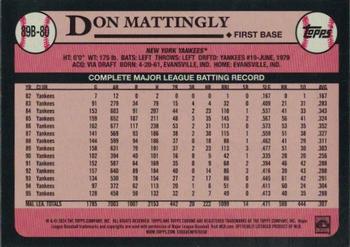 2024 Topps - 1989 Topps Baseball 35th Anniversary Foil #89B-80 Don Mattingly Back