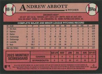 2024 Topps - 1989 Topps Baseball 35th Anniversary Foil #89B-96 Andrew Abbott Back