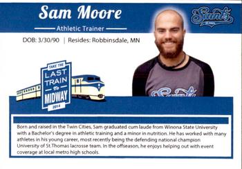 2014 St. Paul Saints #NNO Sam Moore Back