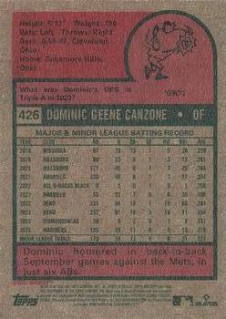 2024 Topps Heritage #426 Dominic Canzone Back