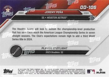 2024 Topps Now Road to Opening Day Houston Astros #OD-106 Jeremy Peña Back