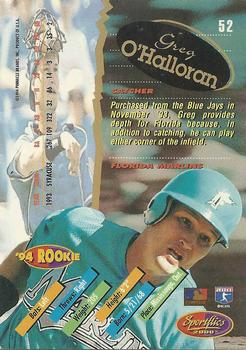 1994 Sportflics 2000 Rookie & Traded - Artist's Proofs #52 Greg O'Halloran Back