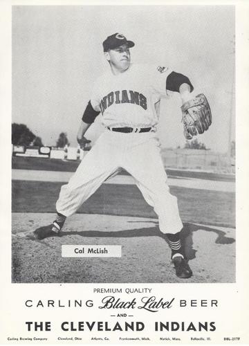 1958 Carling Black Label Beer Cleveland Indians 8x12 #DBL-217F Cal McLish Front