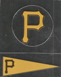 1988 Panini Stickers - Monograms/Pennants #W / W-1 Pittsburgh Pirates Monogram / Pennant Front