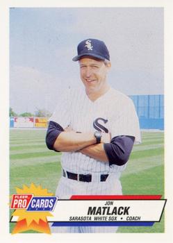 1993 Fleer ProCards Sarasota White Sox SGA #1387 Jon Matlack Front