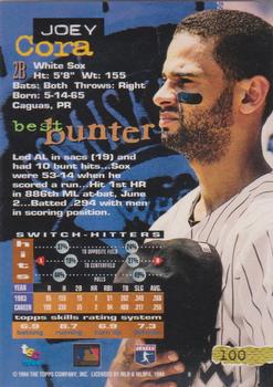 1994 Stadium Club - First Day Issue #100 Joey Cora Back