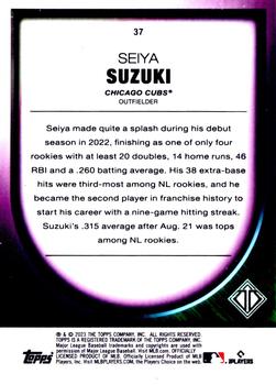2023 Topps Transcendent Collection - Gold Refractor #37 Seiya Suzuki Back