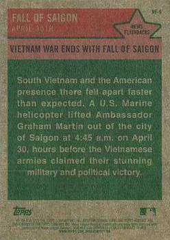 2024 Topps Heritage - News Flashbacks #NF-6 Fall of Saigon Back