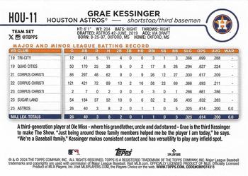 2024 Topps Houston Astros #HOU-11 Grae Kessinger Back