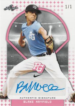 2018 Leaf Perfect Game National Showcase - Pink Blank Back Proof #BA-BM2 Blake Mayfield Front