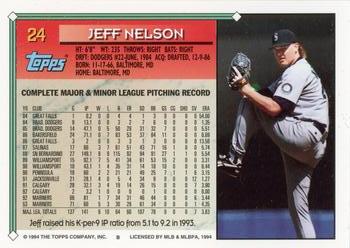 1994 Topps #24 Jeff Nelson Back