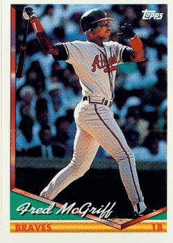 1994 Topps #565 Fred McGriff Front