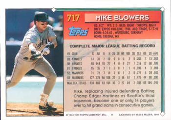 1994 Topps #717 Mike Blowers Back