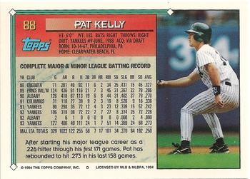1994 Topps #88 Pat Kelly Back