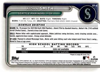 2024 Bowman - Chrome Prospects #BCP-45 Aidan Smith Back