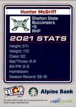 2021 Juco World Series Shelton State Buccaneers #NNO Hunter McGriff Back