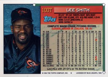 1994 Topps Traded #100T Lee Smith Back