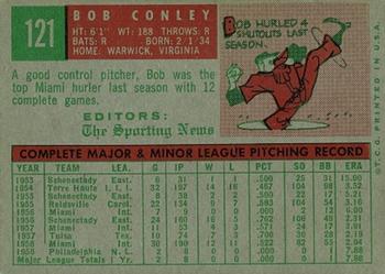 1959 Topps #121 Bob Conley Back