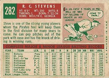 1959 Topps #282 R.C. Stevens Back