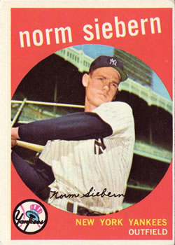 1959 Topps #308 Norm Siebern Front
