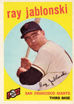 1959 Topps #342 Ray Jablonski Front