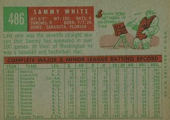 1959 Topps #486 Sammy White Back