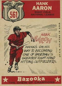 1959 Topps #561 Hank Aaron Back