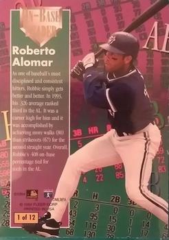 1994 Ultra - On-Base Leaders #1 Roberto Alomar Back