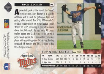 1994 Upper Deck #4 Rich Becker Back