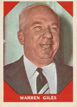 1960 Fleer Baseball Greats #73 Warren Giles Front