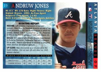 1995 Bowman #23 Andruw Jones Back