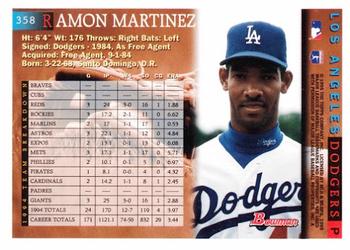 1995 Bowman #358 Ramon Martinez Back