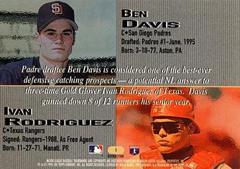 1995 Bowman's Best - Refractors #1 Ben Davis / Ivan Rodriguez  Back